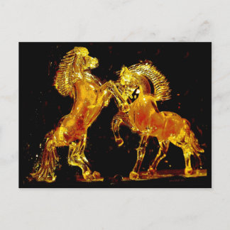 Carte Postale Chevaux de verre de Murano Italie