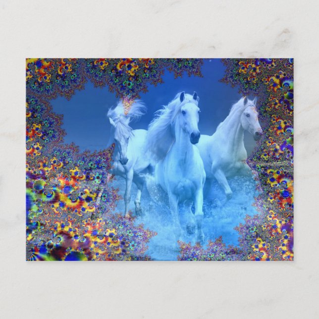 Carte Postale Chevaux mystiques (Devant)