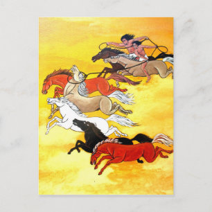 Carte Postale Chevaux sauvages