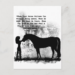 Carte Postale Chevaux - Vous êtes aimés
