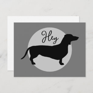 Carte Postale Cheveux courts Dachshund - Silhouette 1