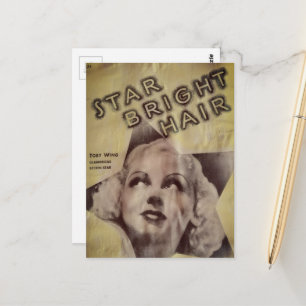 Carte Postale Cheveux Star Bright Publicité Rétro