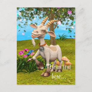 Carte Postale Chèvre Heureuse