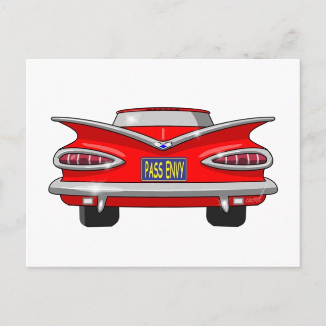 Carte Postale Chevrolet Chevrolet Impala Pass Envy 1959 (Devant)