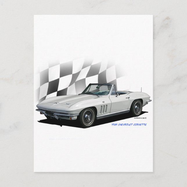 Carte Postale Chevrolet Corvette 1965 (Devant)