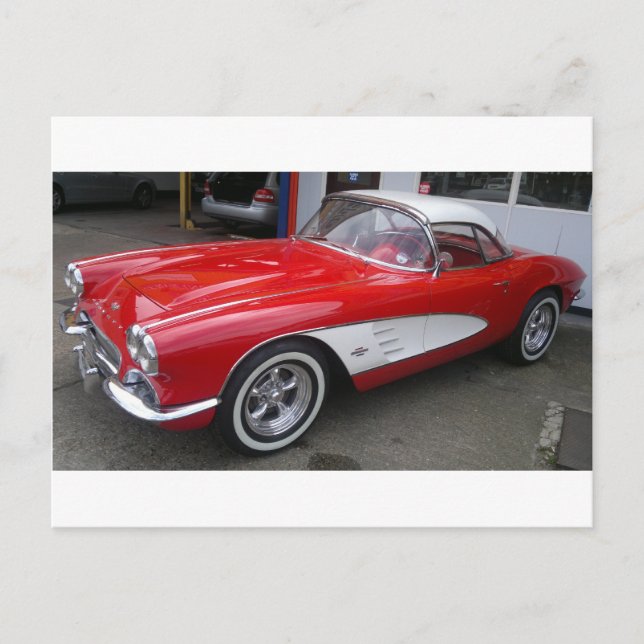 Carte Postale Chevrolet Corvette classique (Devant)