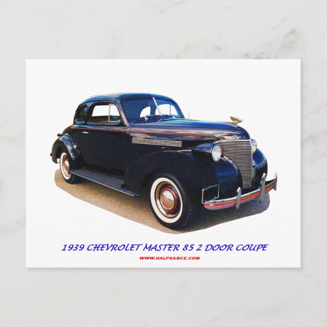 CARTE POSTALE CHEVROLET MASTER 1939 85 2 PORTE COUPE (Devant)