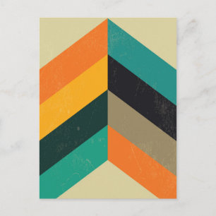 Carte Postale Chevron du milieu du siècle