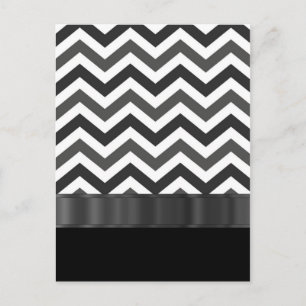 Carte Postale chevron noir et blanc