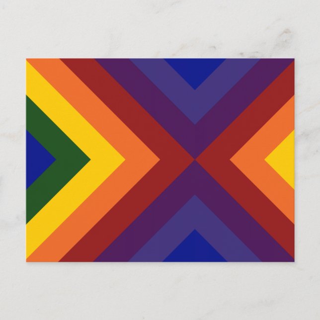 Carte Postale Chevrons Arc-en-Ciel (Devant)