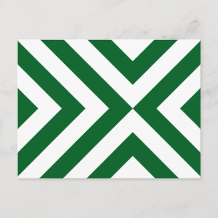 Carte Postale Chevrons verts et blancs
