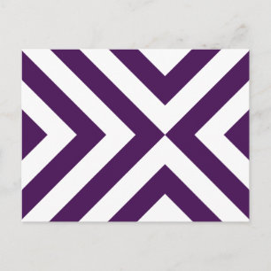 Carte Postale Chevrons violets et blancs