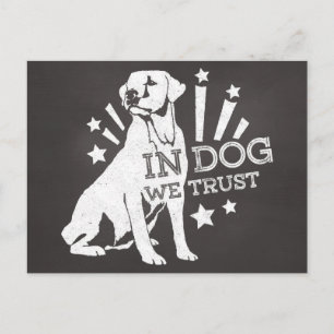 Carte Postale Chez le chien, nous faisons confiance