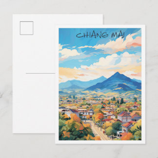 Carte Postale Chiang Mai Thaïlande Art Voyage