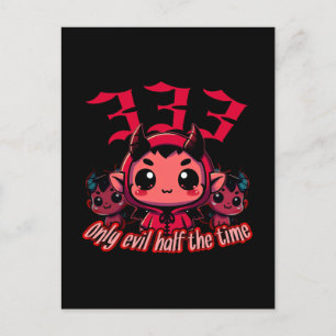 Carte Postale Chibi Devil - 333 Seulement le mal moitié du temps
