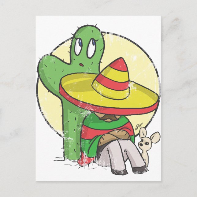 Carte Postale chibi sombrero en détresse (Devant)