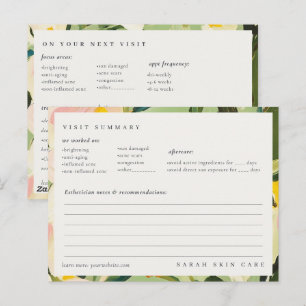Carte Postale Chic Boho Coloré Vert Rose Peint Après-vente