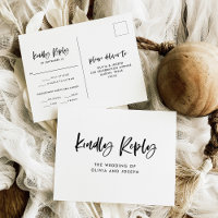 Chic Casual Script | Choix de Repas de Mariage RSV