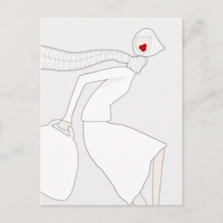 Carte Postale Chic Fashion Coloring Art Postcard Miss Wendy