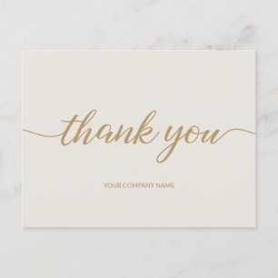 Carte Postale Chic Gold Moderne Typographie Script commercial me