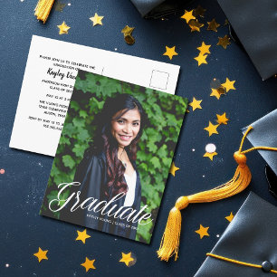 Carte Postale Chic Graduate Photo 2025 Faire-part de graduation