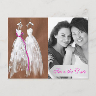 Carte postale chic lesbienne pour sauver la date d