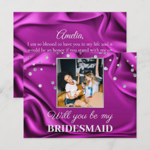 Carte Postale Chic Photo Purple Silice Serez-Vous Ma Femme D'Acc