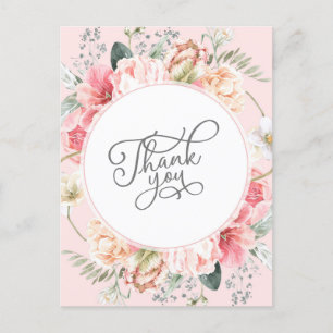 Carte Postale chic rose rose boho douche nuptiale