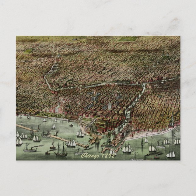 Carte Postale Chicago 1892 (Devant)