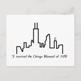 Carte postale Chicago Blizzard