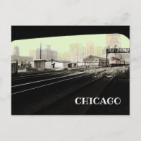 Chicago de Lasalle Street Station Art Card 1971