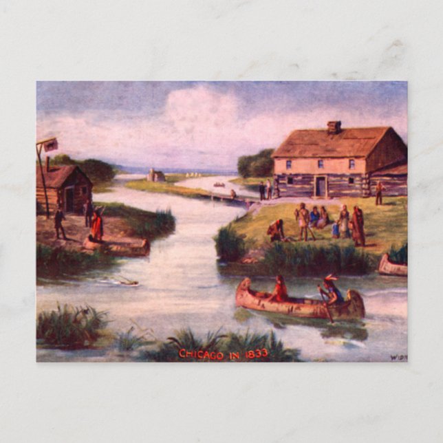 Carte postale Chicago Frontier 1833 (Devant)