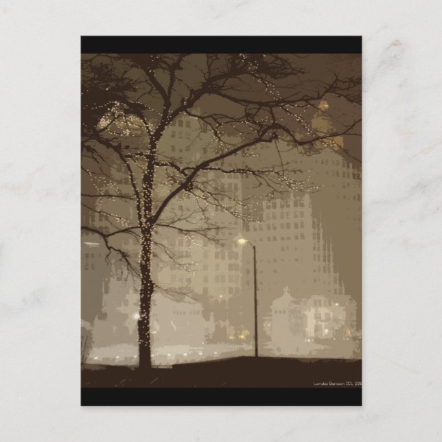 Carte Postale Chicago hiver (Devant)