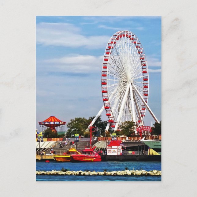 Carte Postale Chicago IL - Ferris Wheel at Navy Pier (Devant)