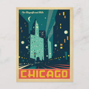 Carte Postale Chicago, IL - Le Magnifique Mile 2