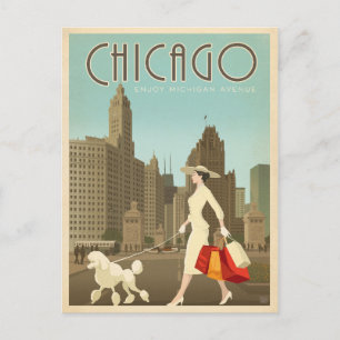Carte Postale Chicago, IL - Profitez de Michigan Avenue