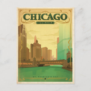 Carte Postale Chicago, IL - Saint Patrick's Day