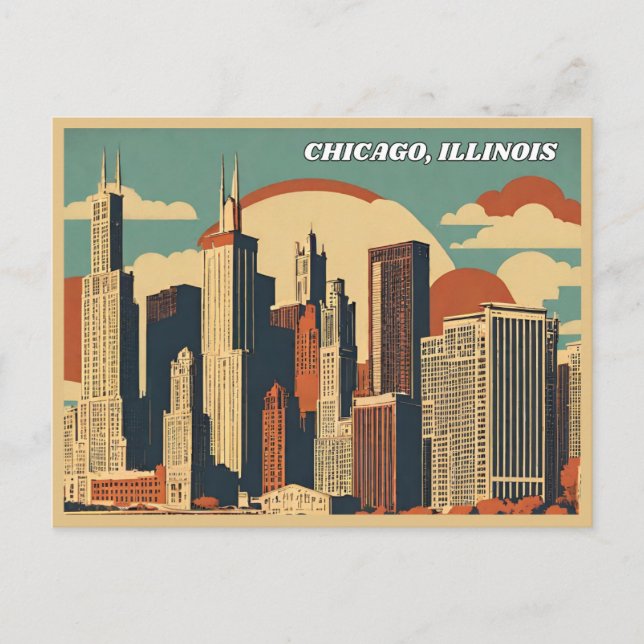 Carte Postale Chicago, Illinois (Devant)
