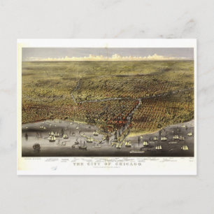 Carte Postale Chicago Illinois, 1874