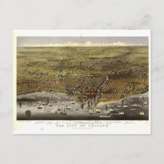 Carte Postale Chicago Illinois, 1874