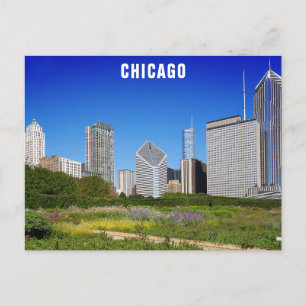 Carte Postale Chicago Illinois City Skyline