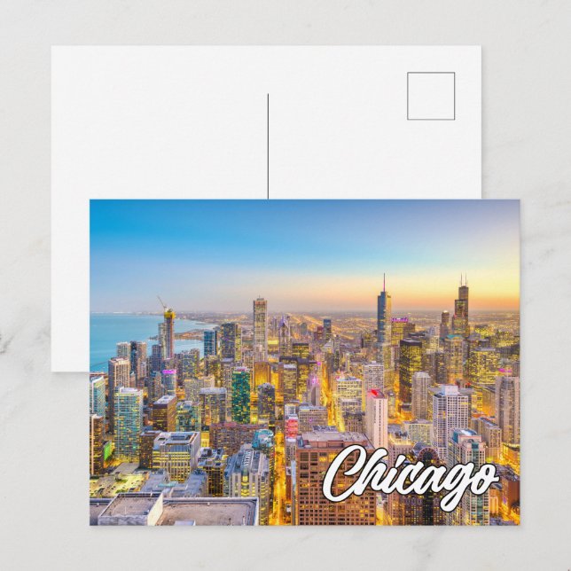 Carte Postale Chicago, Illinois, États-Unis (Devant / Derrière)
