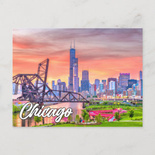 Carte Postale Chicago, Illinois, États-Unis