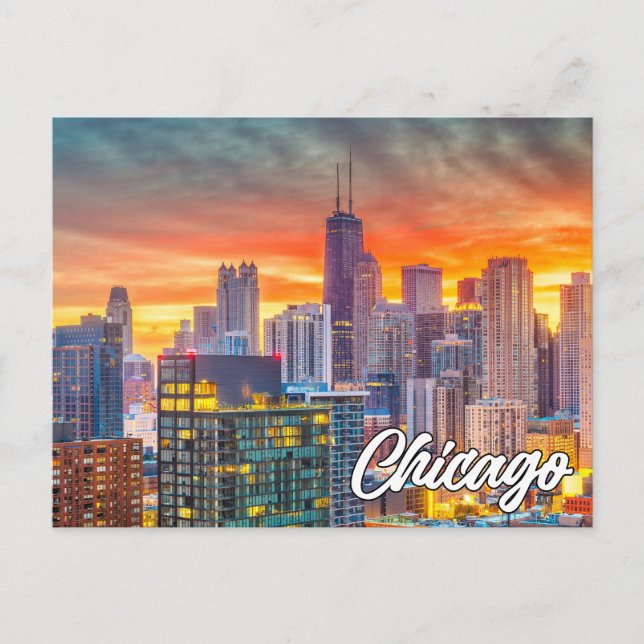 Carte Postale Chicago, Illinois, États-Unis (Devant)