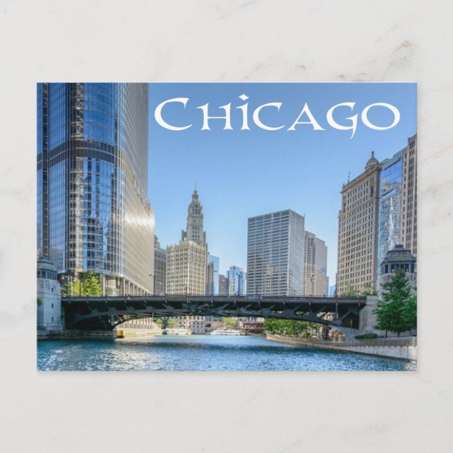 Carte Postale Chicago Illinois ( IL ) Fontaine États-Unis États- (Devant)