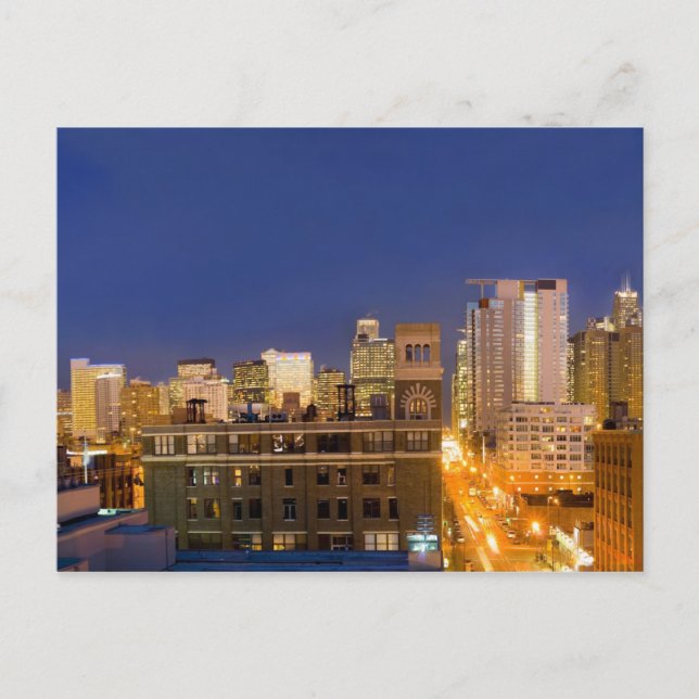 Carte Postale Chicago, Illinois, skyline tourné de West Loop (Devant)