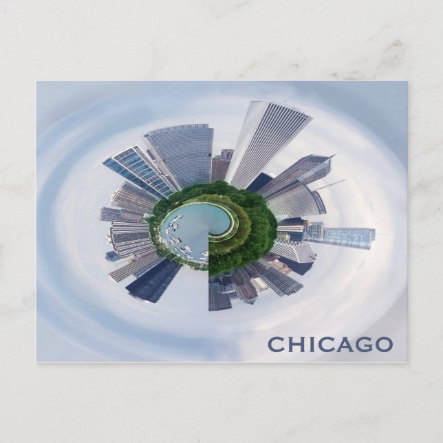 Carte Postale Chicago Illinois Unique City Skyline Voyage Photo (Devant)
