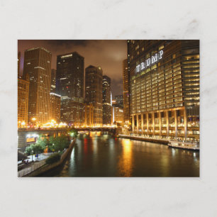 Carte Postale Chicago la nuit