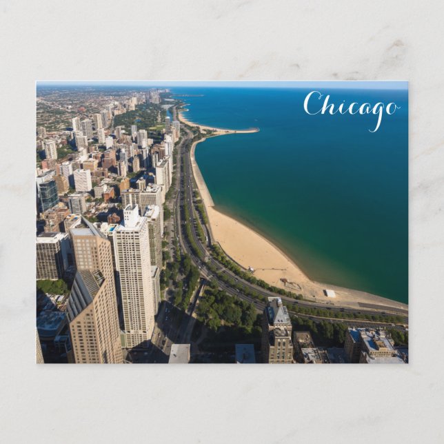 Carte Postale Chicago Lake Michigan Coast Skyline Photo (Devant)