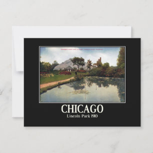Carte Postale Chicago, Lincoln Park 1910 Vintage inspiré